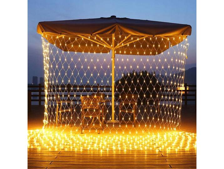320 filets lumineux LED 3x1\,5m blanc chaud / Indoor & Outdoor - Chaîne lumineuse pour sapin de Noël Eclairage extérieur Eclairage intérieur Décoration de fête Eclairage de fête Décoration lumineuse