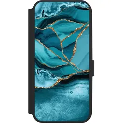 Nivocase Klapphülle für Samsung Galaxy A14 5G Handyhülle aus Kunst Leder NIVOflip schwarz Edelstein Glitzer (Samsung Galaxy A14 5G), Smartphone Hülle, Schwarz