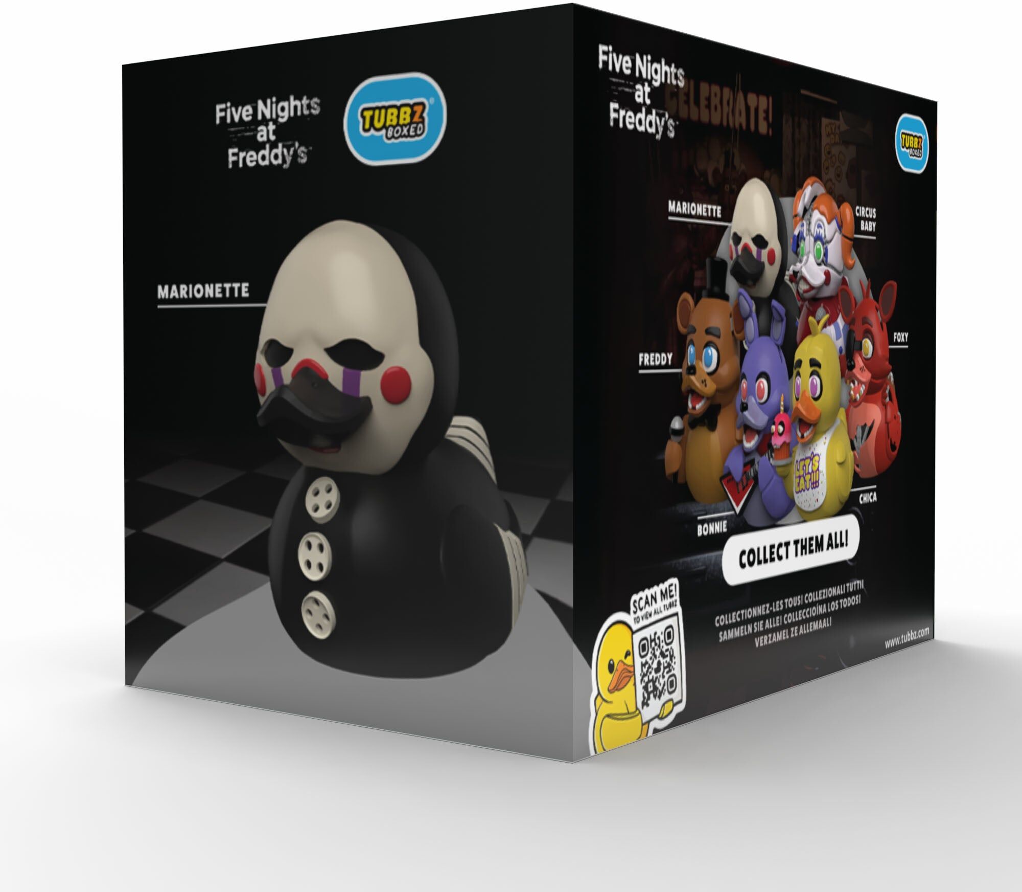 Five Nights at Freddy’s Marionette TUBBZ Boxed Collectible Duck by Numskull Designs, Officially Licensed FNAF Collectible, 9 cm Tall