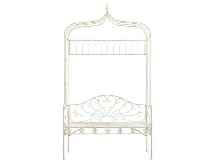 “Winter Sale TOP Banc de jardin Blanc - Banc de jardin 122cm Fer Blanc antique PRO62461