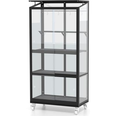 Regal VITAVIA "Regalboden", schwarz, B:78,9cm H:6,1cm T:40,3cm, Aluminium, Regale, Regal, Zusatzregal für Balkongewächshaus "HKP4mm", schwarz