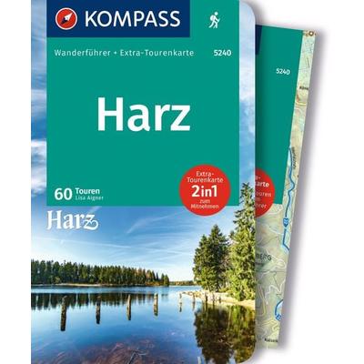 KOMPASS Wanderführer Harz, 60 Touren, Taschenbuch von Lisa Aigner, KOMPASS Freytag & Berndt, 978-3-99121-845-6