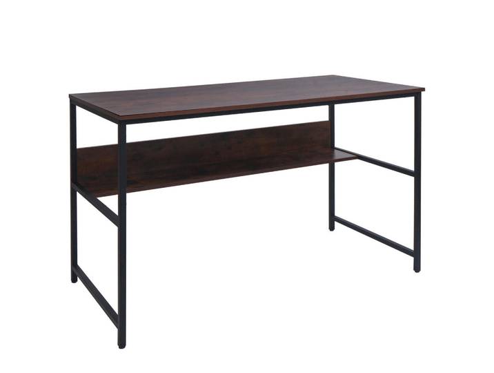 Jamb Schreibtisch rechteckig Dunkelbraun, Metall, Rechteckig, 60x78x120 cm, Büromöbel, Schreibtische, Bürotische