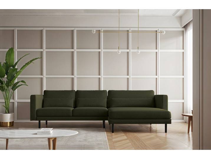 Kaiser Möbel Ecksofa L-form Dani modern und geräumig Stoff Poso und Verita, Zwei Stoffe, breite Farbpalette, komfortabel, geräumig