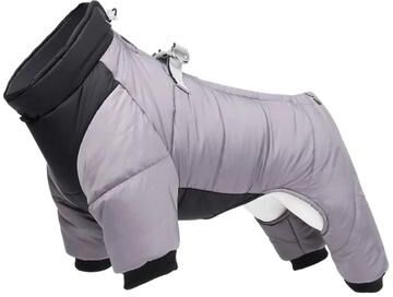 Uplifted Goods Outdoor Storm Dog Jacket With Reflective Design grey m