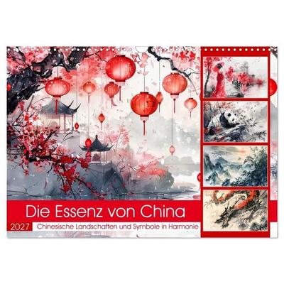 Die Essenz von China - Chinesische Landschaften und Symbole in Harmonie (Wandkalender 2027 DIN A3 quer), CALVENDO Monatskalender