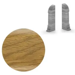 Endstück für Sockelleiste Naturel Eiche Alaska, PVC Länge 0,5 cm, Kantenhöhe 56 mm, NATNGTK37