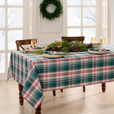 Threadmade Holiday Fireside Plaid Tablecloth
