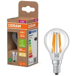 OSRAM E14 LED Lampe Classic Filament 3,8W wie 60W warmweißes Licht 2700K - Energy efficiency class A