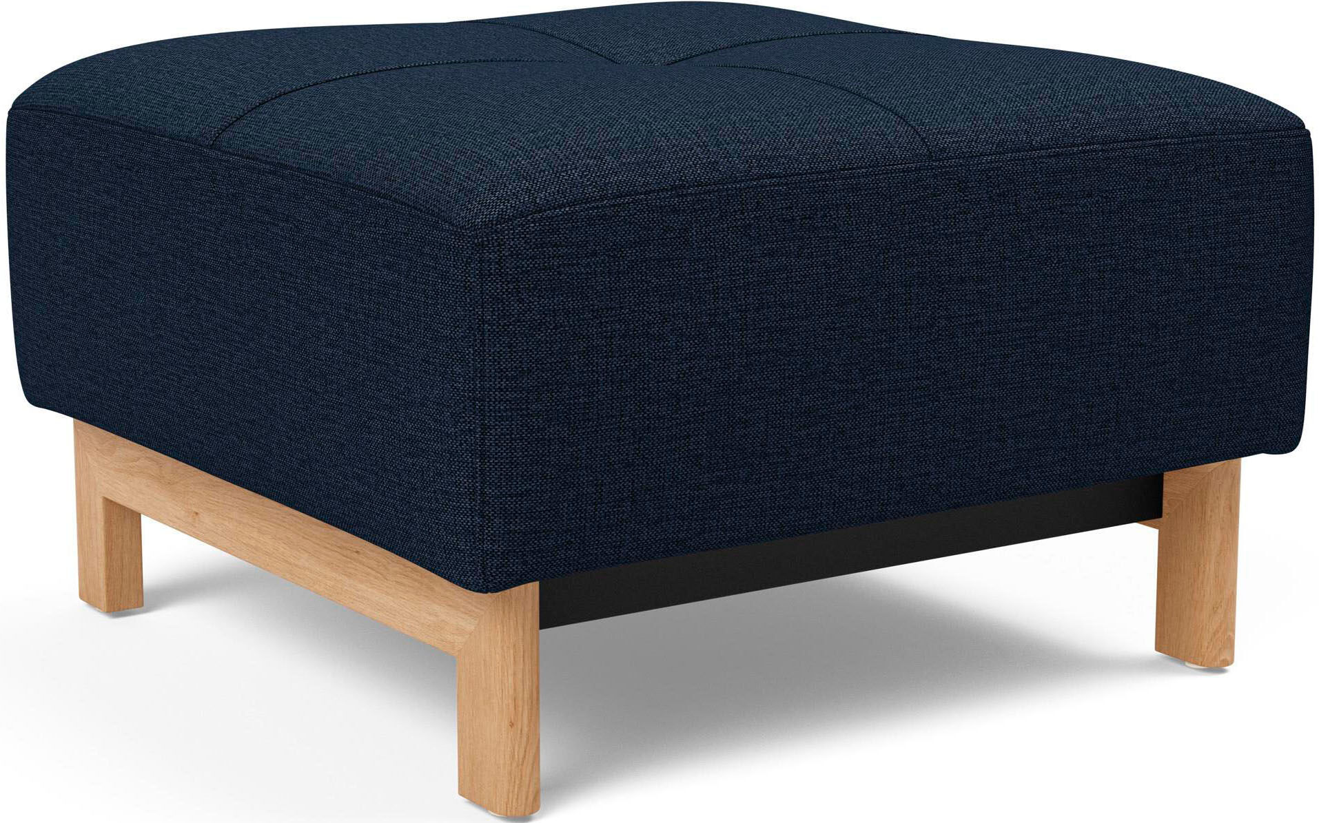 Polsterhocker INNOVATION LIVING ™, blau, B:65cm H:40cm T:65cm, 100% Polyester, Hocker, Polsterhocker, Pocket Spring Komfort, minimale Belastung für die Umwelt