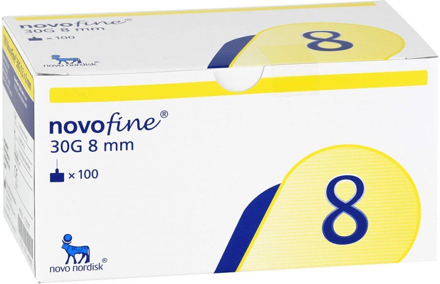 Novofine 8 Kanülen 0,30x8 mm 100stk