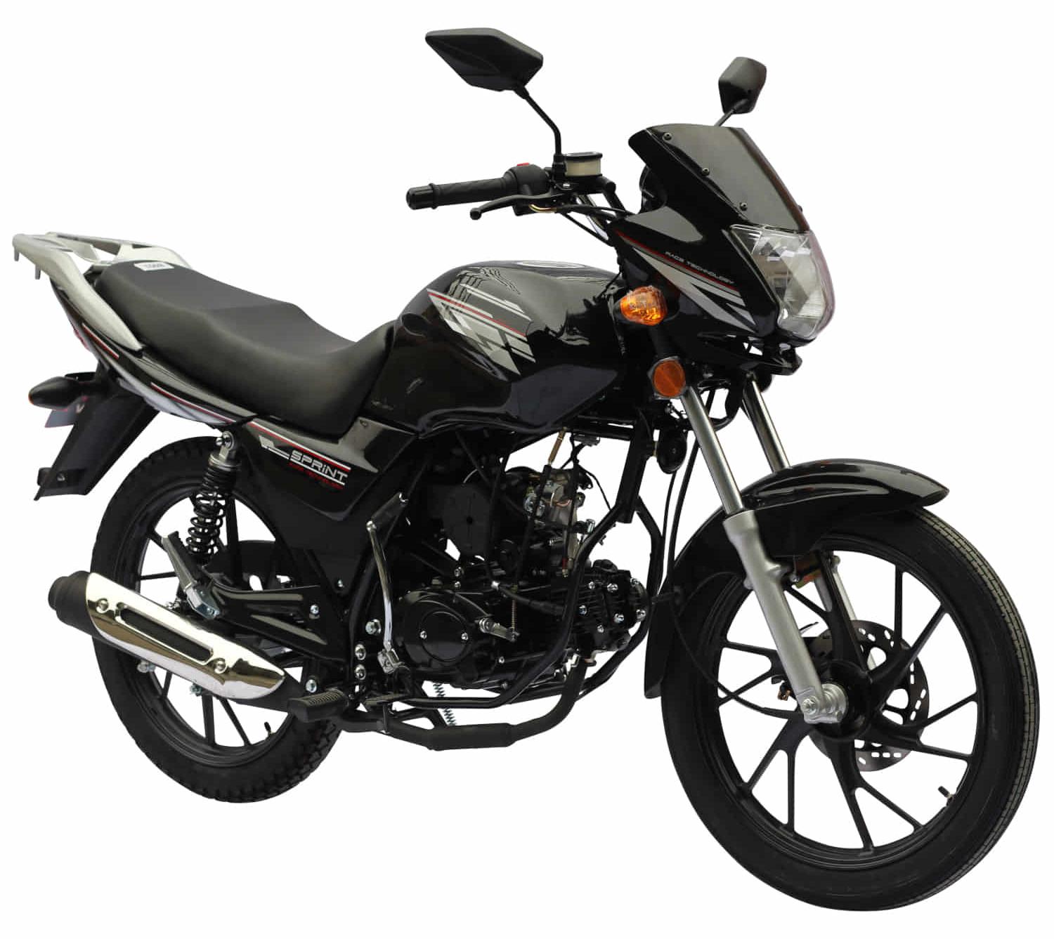 Motorrad Fighter 50 Sprint-S schwarz 45 km/h Euro 5 Schaltmoped Mokick 50ccm 4 Takt Kleinkraftrad Krad