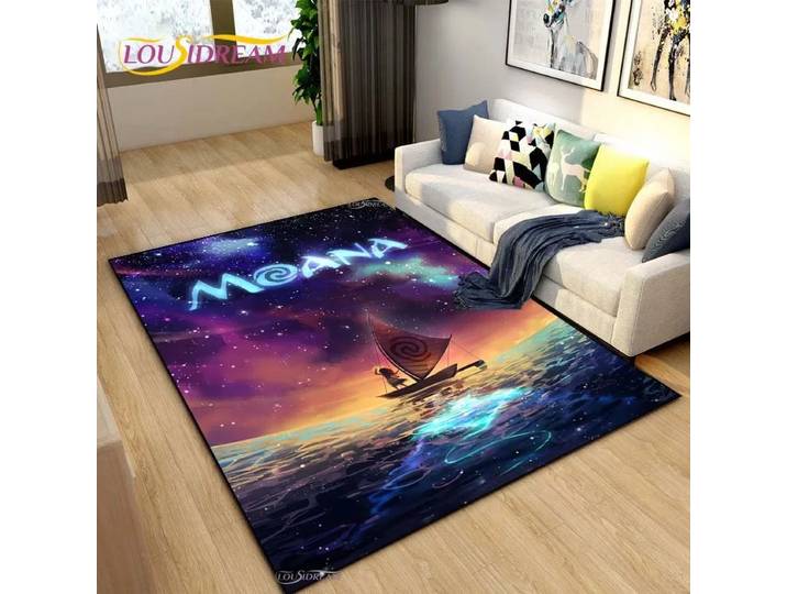 Moana kawaii dessin animé tapis pour salon chambre tapis cuisine Table porte enfants tapis de sol antidérapant Alfombra cadeau d'anniversaire