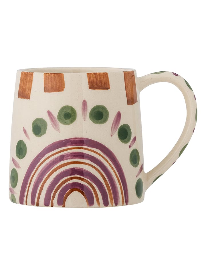 Bloomingville Kaffeetasse "Shama" in Creme/ Hellbraun/ Lila - 270 ml - onesize