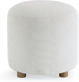 Layton Ottoman - Cloud Grey Corduroy - Grandin Road