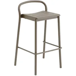 Muuto Linear Steel Barhocker, höhe 75 cm, taupe