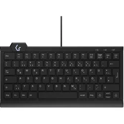 Keysonic KSK-5010ELC Mini Tastatur, Kabelgebunden Hintergrundbeleuchtung, integrierter Nummernblock, Combo, schwarz