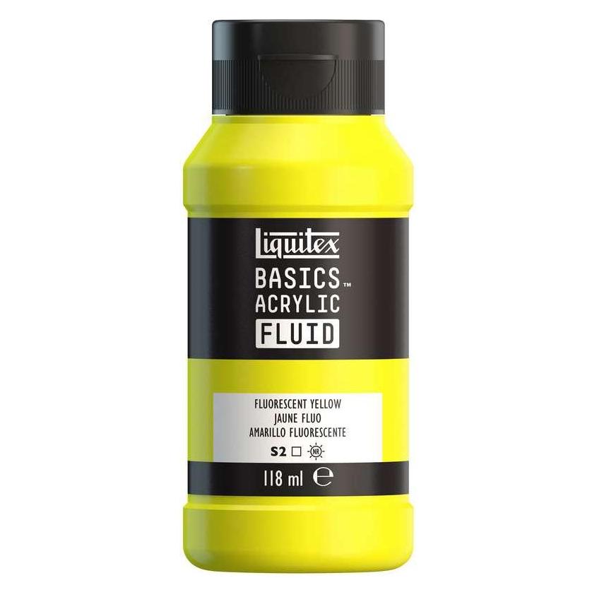 Winsor & Newton Basics fluid 118ml fluorescent yellow row 981 (118 ml) (8870422)