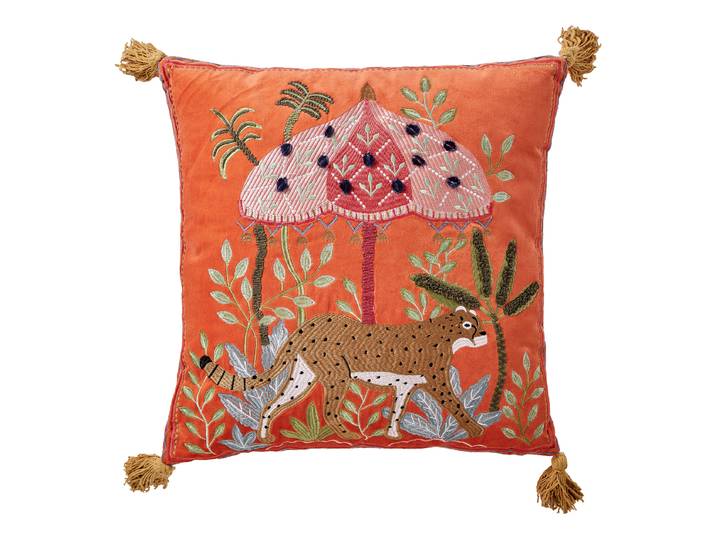 Coussin Tigre Orange/Orange 50 x 4 x 50cm Coton
