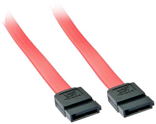 LINDY Festplatten Anschlusskabel [1x SATA-Stecker 7pol. - 1x SATA-Stecker 7pol.] 0.20 m Rot
