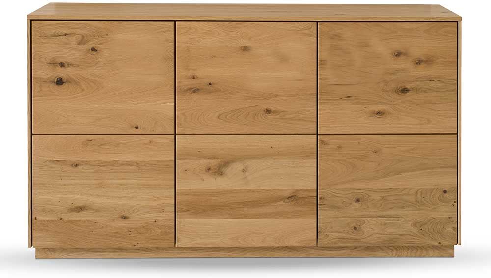 Pharao24.de Kommode Vollholz aus Wildeiche Massivholz 139 cm breit