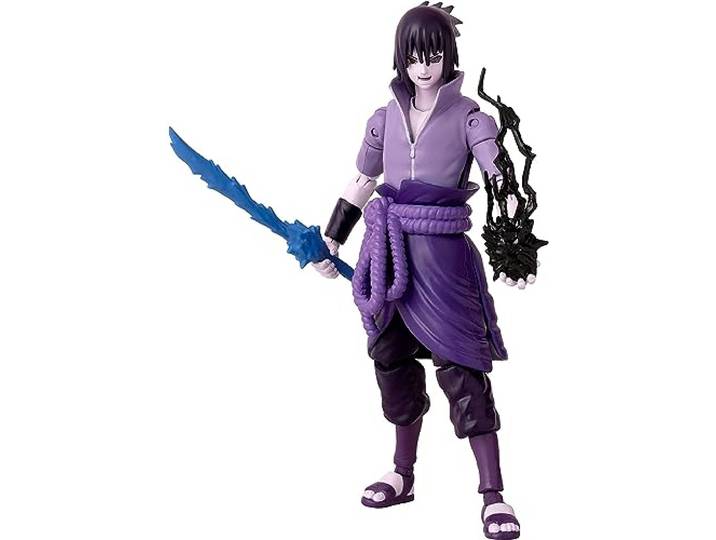 Bandai - Anime Heroes - Naruto Shippuden - figuur Sasuke Anime Heroes 17 cm - Uchiwa Sasuke Rinnegan/Mangekyo Sharingan - 36962
