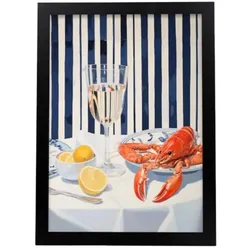 POSTER Hummer Freude Blatt A3 Schwarzer Rahmen