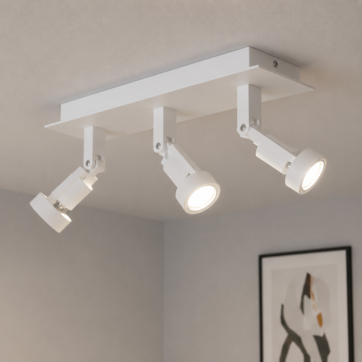 Artdelight Opbouwspot Tech 3-lichts - Wit