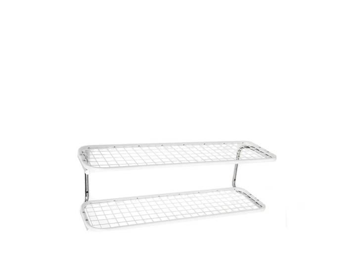Essem Design Classic 650 Schuhregal Weiß/Chrom, 2-Ebenen, 120cm