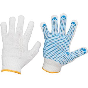 Franz-Mensch Arbeitshandschuhe Structa I, 33842, mit PVC-Noppen, weiß, Größe 11 / XXL, 12 Paar