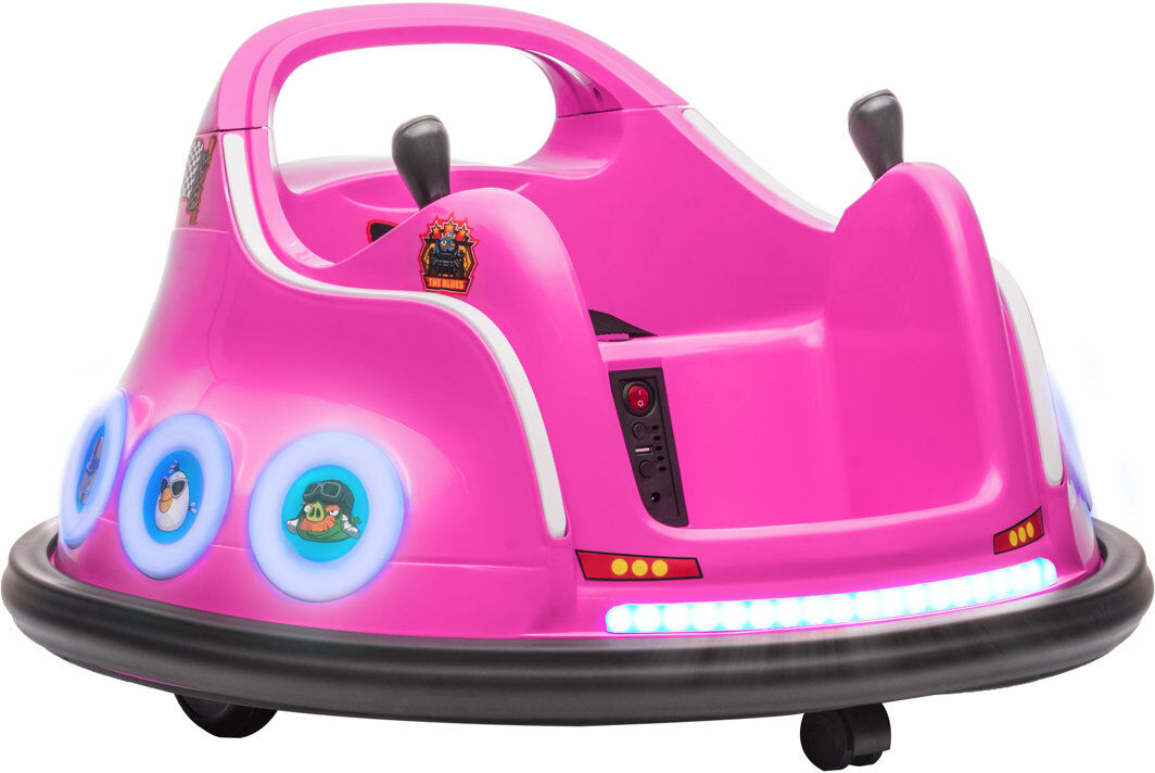 Freeport Park AIYAPLAY Licensed Bumper Car for Kids with Joysticks, Remote Pink 1