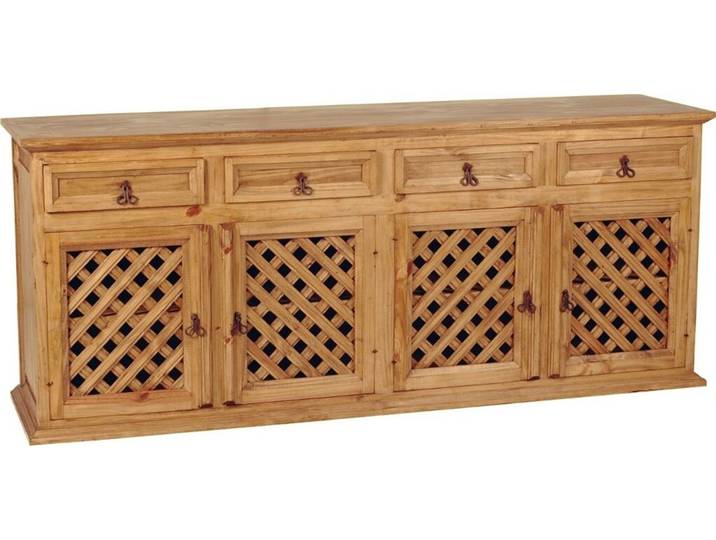 MiaMöbel Mexico Sideboard Massivholz Pinie Landhaus Mexiko Möbel Mexikanisch