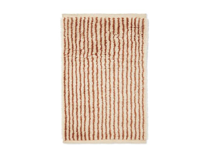Ferm Living Kami Teppich Off white-red brown, 80x120 cm