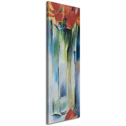WANDBILD blumen in einer transparenten vase