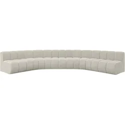 WOHNLANDSCHAFT modulares Sofa Montra-U1 - 490x174x70 cm Creme