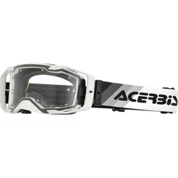 Acerbis Vortex, Crossbrille - Weiß/Schwarz/Grau Klar - Einheitsgröße