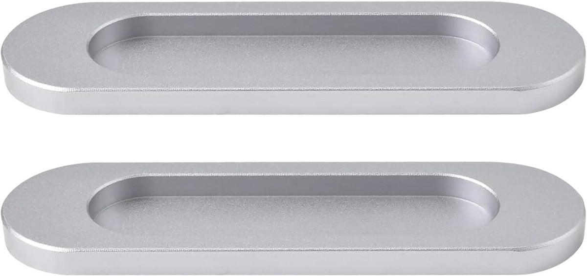 Zelfklevende schuifdeur handgrepen voor kastdeuren - Zilver - 10 x 3 cm