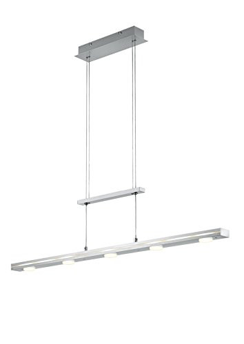 Trio Leuchten Lacal Design Hanglamp Zilver Metaal Dimbare Ledlamp