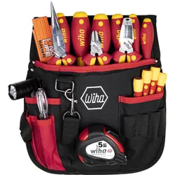 Wiha Werkzeug Set Elektriker gemischt, 18-tlg. inkl. Gürteltasche