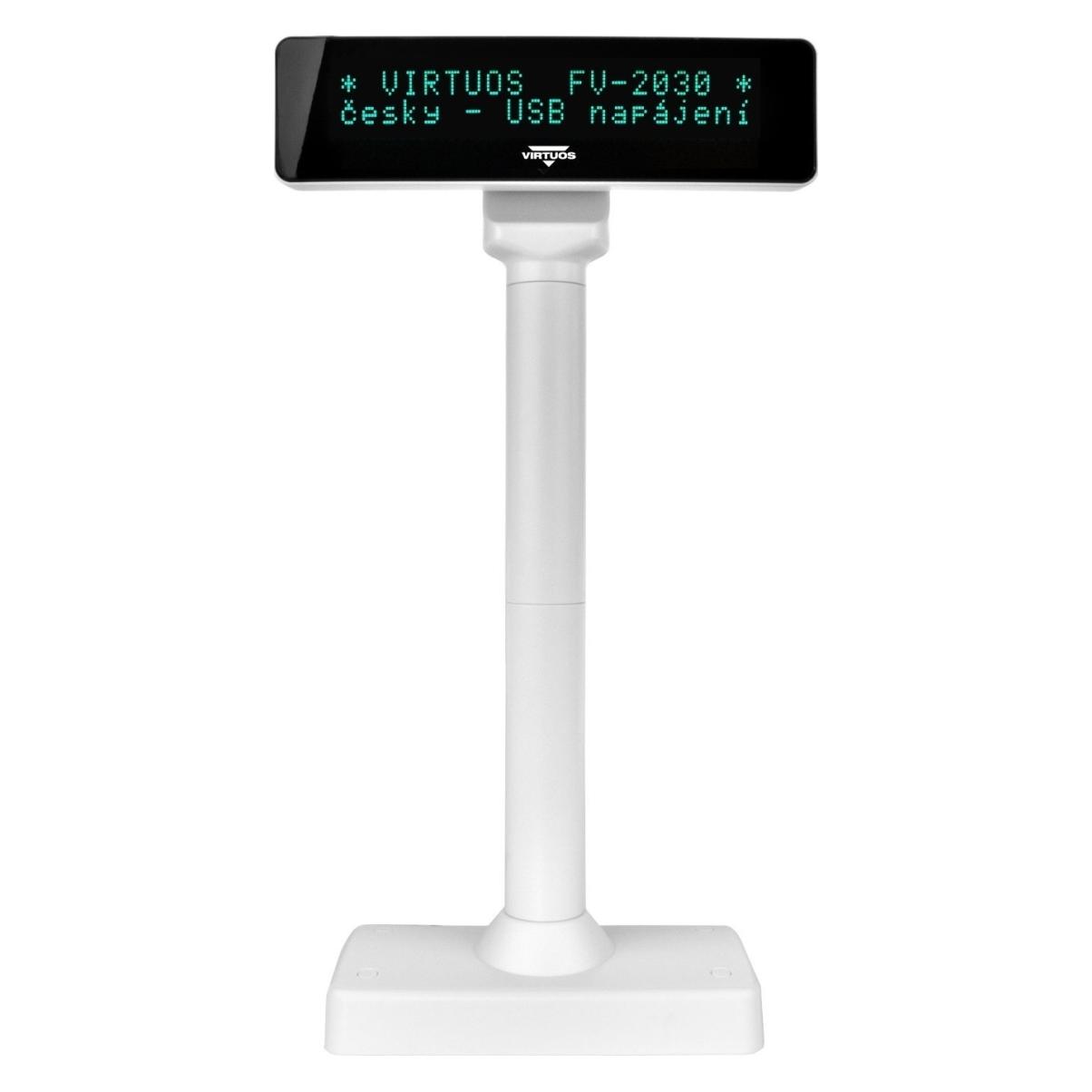 Virtuoso VFD zák.displej FV-2030W,,USB, bílý (EJG1004)
