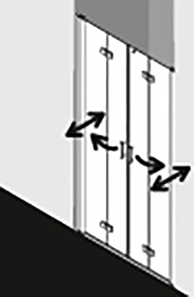 Kermi Diga - porte pliante Diga dans niche DI2T4120182PK 120x185cm, blanc, TSG clear Clean