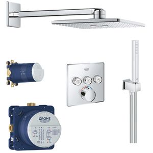 GROHE Duschsystem SmartControl 310, verchromt, mit Armatur, Maße Regendusche 31 x 31 cm
