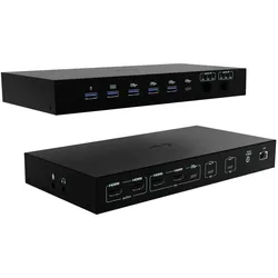 i-tec USB-C KVM DS for 3 Hosts, USB-C (USB-C, 10 Ports), Dockingstation + USB Hub, Schwarz
