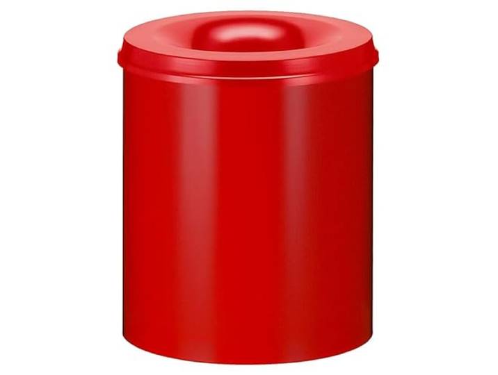 PROREGAL Selbstlöschender Papierkorb & Abfallsammler aus Metall 80 Liter, HxØ 54x47cm Rot