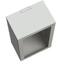 Solarix Rozvaděč nástěnný SENSA 18U 400mm, dveře sklo, RAL 7035, SENSA-18U-64-11-G (18 HE, 19 Zoll Rack), Serverschrank, Grau