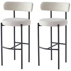 Barhocker 2er-Set  Tablars , beige , Maße (cm): B: 47 H: 103