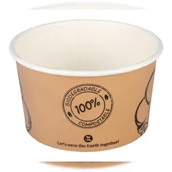 VEPATIM 50 Eisbecher aus Karton Pappbecher 200ml Ø9cm