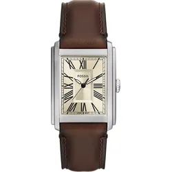Fossil Quarz / 3 Zeiger Carraway FS6012 - creme,braun - 30mm