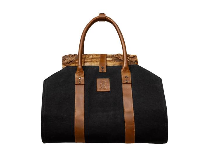 Solstickan Design Solstickan haardhoutmand canvas Zwart