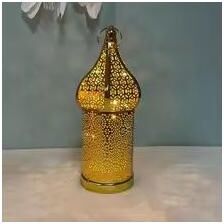 Uplift Picks Moroccan Gold Hollow Iron Lantern Decorative Candle Light Decor s